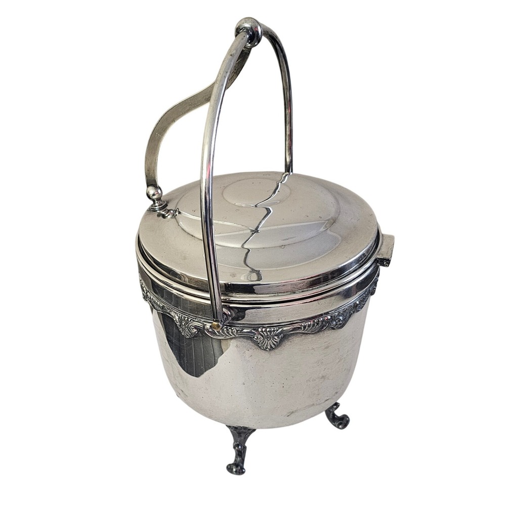 Vintage Sheridan EPS‎ Silver Plated Ice Bucket - Victorian Claw Feet Style - Picture 11 of 14